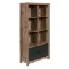 59.45" Norwood Range Bookshelf Wood And Black Metal Oak - OneSpace -Office Furniture GUEST daa94b6c 5e23 40e0 b8c4 c559cd23972a