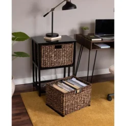 BirdRock Home 2 Tiered Hanging File Cubby With Wood Top - Brown Wash 13 BirdRock Home 2 Tiered Hanging File Cubby With Wood Top - Brown Wash -Office Furniture GUEST dadb5de2 c9b5 4d7a a7d9 4df4b5c107d0