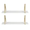 27.5" X 8.2" 2pk Soloman Wooden Shelf Set With Brackets - Kate & Laurel All Things Decor -Office Furniture GUEST dd1b65c2 cb74 4f68 9d97 8216a93ceedc