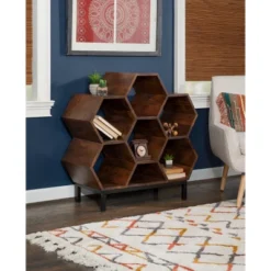 34" Miora Bookshelf Brown - Powell Company -Office Furniture GUEST ddcc6455 4217 4cb0 9a50 a9281094d633