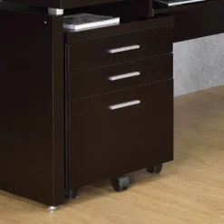 Skylar 3 Drawer Mobile File Cabinet Cappuccino - Coaster