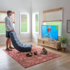 Landy Game Rocking Chair Berber - Linon -Office Furniture GUEST de816344 181e 4062 93af 8dbf43ce3473