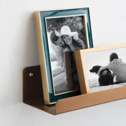 2pc Mezzo Modern Metal Ledge Shelf Set Gold - Kate & Laurel All Things Decor -Office Furniture GUEST e23b9435 ab16 473b a729 4e8ba7dfcd5d