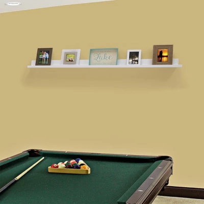 60" X 5" Picture Ledge Wall Shelf White - Inplace 3 60" X 5" Picture Ledge Wall Shelf White - Inplace