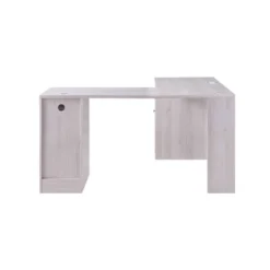 Ghally Locking Drawer L-Shape Desk With USB Ports White Oak - MiBasics -Office Furniture GUEST e51ec432 b0af 4c23 9c3b 92a2930f37bc