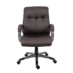 Double Plush Mid Back Executive Chair Brown - Boss Office Products -Office Furniture GUEST e57e1c33 27f4 46b9 84ef 1359c80bb342