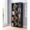 69" Achna 9 Shelf Bookshelf Black/Dark Walnut - MiBasics -Office Furniture GUEST e6f814ea 31ef 412f b46d 5b8401e63055