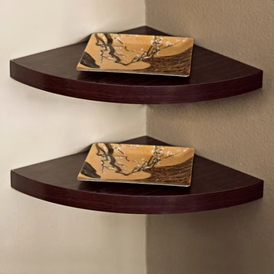 (Set Of 2) 11.5" X 1.5" Radial Floating Corner Shelves - Danya B. 10 (Set Of 2) 11.5" X 1.5" Radial Floating Corner Shelves - Danya B. - Image 8