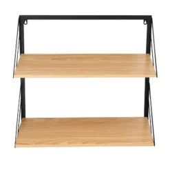 Honey-Can-Do 2 Tier Laundry Shelf With Wood Light Oak -Office Furniture GUEST e756969b 814a 4383 ba11 2b7c3663e3d7