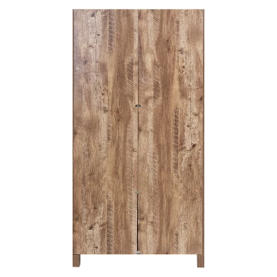 59.45" Norwood Range Bookshelf Wood And Black Metal Oak - OneSpace 5 59.45" Norwood Range Bookshelf Wood And Black Metal Oak - OneSpace - Image 3