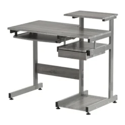 Complete Computer Workstation Desk Gray - Techni Mobili -Office Furniture GUEST e7bebac8 1546 424e 8513 451d314fa40c