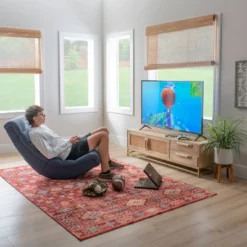 Landy Game Rocking Chair Berber - Linon -Office Furniture GUEST e7d69536 28e0 402b b8f6 4a1221177625