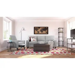 59.25" Overland Bookshelf Wood And Black Metal - Serta -Office Furniture GUEST e825f48e ff5a 4797 a7c9 477b84bee3fc