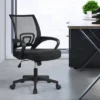 Yaheetech Mid-back Mesh Office Chair, Pack Of 2, Black -Office Furniture GUEST e95e3488 5965 48c3 a7cd 8a53e1bf6f94