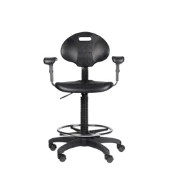 22"-32" Adjustable Height Polyurethane Task Office Chair With Arms Black- Hampden Furnishings 32 22"-32" Adjustable Height Polyurethane Task Office Chair With Arms Black- Hampden Furnishings -Office Furniture GUEST ea6353b4 feec 48fc 8d25 1f6a0677a65c