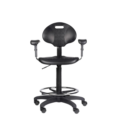 22"-32" Adjustable Height Polyurethane Task Office Chair With Arms Black- Hampden Furnishings 16 22"-32" Adjustable Height Polyurethane Task Office Chair With Arms Black- Hampden Furnishings - Image 14