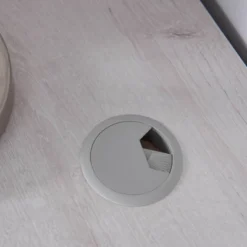 Ghally Locking Drawer L-Shape Desk With USB Ports White Oak - MiBasics -Office Furniture GUEST ebaa2d79 f46c 4b70 b5cd 4bb699372821