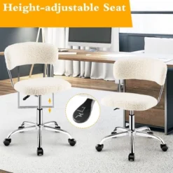 Tangkula Computer Desk Chair Adjustable Office Chair Swivel Vanity Chair -Office Furniture GUEST ebdd010b 230f 4a98 a9c5 c3afd47fcb31
