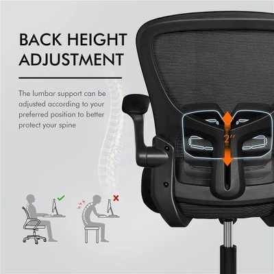 Yaheetech Ergonomic Adjustable Office Chair Mesh Chair With Flip-Up Armrests 7 Yaheetech Ergonomic Adjustable Office Chair Mesh Chair With Flip-Up Armrests - Image 5