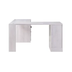 Ghally Locking Drawer L-Shape Desk With USB Ports White Oak - MiBasics -Office Furniture GUEST f0b74887 da4c 4dd9 a123 ca098c88a143