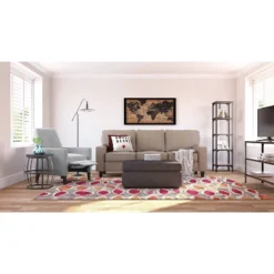 59.25" Overland Bookshelf Wood And Black Metal - Serta -Office Furniture GUEST f11addfa c06f 4c47 9762 8271b5d864ff