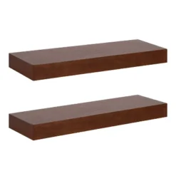 2pc 24" Havlock Wood Shelf Set - Kate & Laurel All Things Decor -Office Furniture GUEST f187d120 ca58 43da a276 939272884cf2