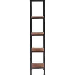 59.25" Overland Bookshelf Wood And Black Metal - Serta -Office Furniture GUEST f1d2e029 c6e9 4f51 a366 d1d185677e89