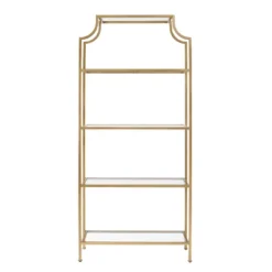 80.5" Aimee Etagere Gold - Crosley -Office Furniture GUEST f2c19f1c f956 4ae8 98d7 c769d47497d8