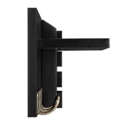 18" Utility Shelf With Pocket And Hanging Hooks Black - Danya B. -Office Furniture GUEST f3aa924a 83ac 4a6e 967f ffddf7d629be