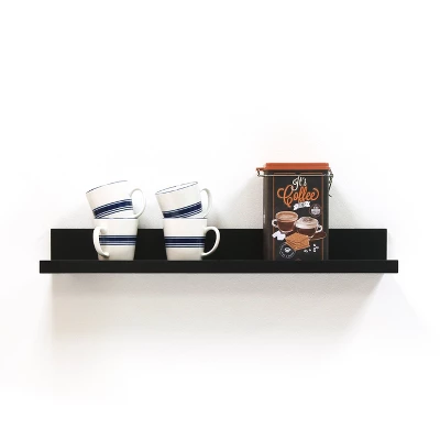 36" Picture Ledge Wall Shelf Black - Inplace 3 36" Picture Ledge Wall Shelf Black - Inplace
