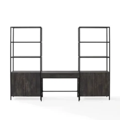 3pc Jacobsen Desk And Large Etagere Set Brown Ash - Crosley 24 3pc Jacobsen Desk And Large Etagere Set Brown Ash - Crosley -Office Furniture GUEST f4161b38 f495 4b96 aaf4 611866ed1c84