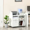Vinsetto Filing Cabinet Printer Stand Mobile Lateral File Cabinet With 2 Drawers, 3 Open Storage Shelves For Home Office Organization, White -Office Furniture GUEST f81ede1c e543 491b 9ded 829ccfd57bd5