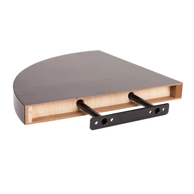 (Set Of 2) 11.5" X 1.5" Radial Floating Corner Shelves - Danya B. 6 (Set Of 2) 11.5" X 1.5" Radial Floating Corner Shelves - Danya B. - Image 4