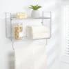 MDesign 2 Tier Storage Organizer Bath Shelf With Towel Bar, Wall Mount -Office Furniture GUEST f8539baf 6fc6 4384 b80c a1b1509cf269