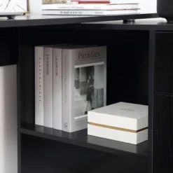 HomCom L-Shaped Computer Desk Workstation With Rotating Storage Shelves And Drawer 17 HomCom L-Shaped Computer Desk Workstation With Rotating Storage Shelves And Drawer -Office Furniture GUEST f8f1c501 39ca 4ee1 ace5 f471cfafdb13