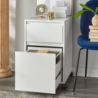 Wenz 2 Drawer Contemporary File Cabinet White - Buylateral 4 Wenz 2 Drawer Contemporary File Cabinet White - Buylateral - Image 2