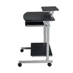 Compact Computer Cart With Storage - Techni Mobili -Office Furniture GUEST fa1b9b6e b473 4e33 ad56 e5625463c970