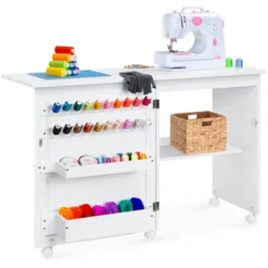 Best Choice Products Sewing Machine Table & Desk W/ Craft Storage And Bins -Office Furniture GUEST fa643837 b63e 4623 8266 66f16f93e11c