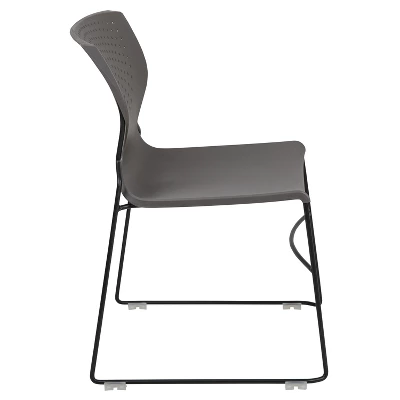 Flash Furniture HERCULES Series 661 Lb. Capacity Gray Full Back Stack Chair With Black Powder Coated Frame 13 Flash Furniture HERCULES Series 661 Lb. Capacity Gray Full Back Stack Chair With Black Powder Coated Frame - Image 11