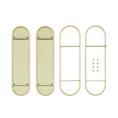 20" 2 Tier Warm Metal Hanging Bracket Wall Mounted Shelf Gold - Danya B. 12 20" 2 Tier Warm Metal Hanging Bracket Wall Mounted Shelf Gold - Danya B. - Image 10