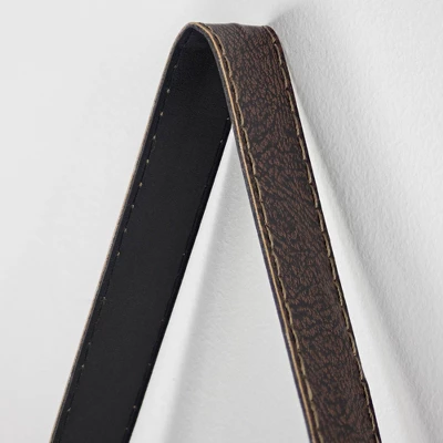 33" Round Metal And Wood Hanging Wall Shelf Brown - American Art Decor 6 33" Round Metal And Wood Hanging Wall Shelf Brown - American Art Decor - Image 4