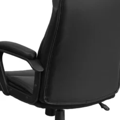 Flash Furniture Raya High Back Black LeatherSoft Executive Swivel Office Chair With Slight Mesh Accent And Arms -Office Furniture GUEST fd51c2f3 2b71 4226 8333 da3d197487d6