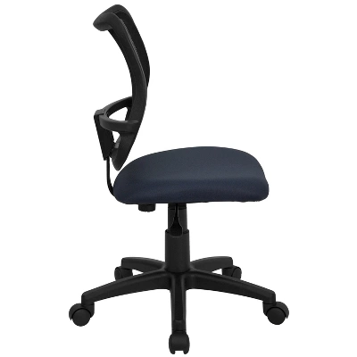 Flash Furniture Mid-Back Navy Blue Mesh Swivel Task Office Chair 4 Flash Furniture Mid-Back Navy Blue Mesh Swivel Task Office Chair - Image 2